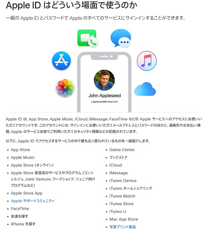 AppleIDはどういう場面で使うのか